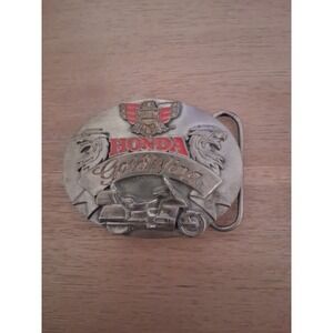 vintage USA made GOLDWING belt buckle HONDA motorcycle WESTERN cowboy